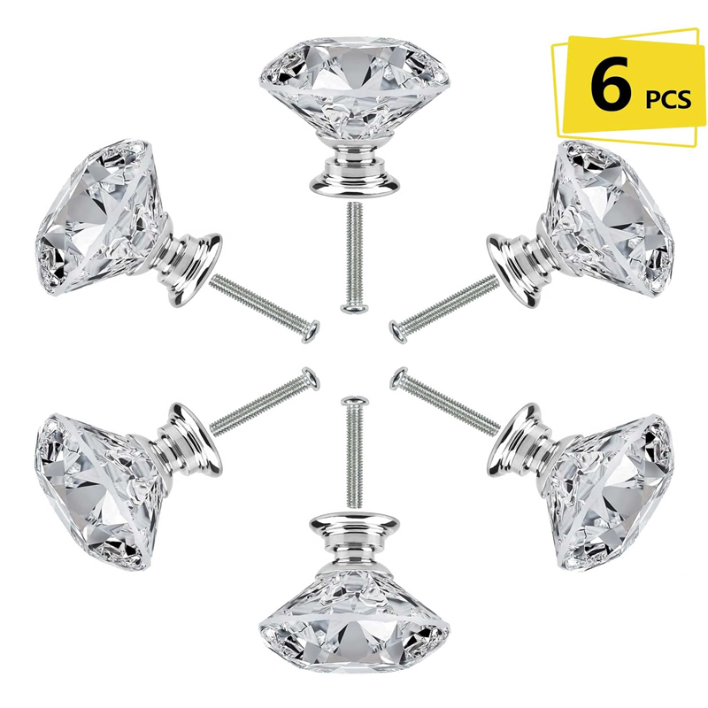 Furniture Hardware Brackets - 6 Buah Kenop Kabinet dengan Sekrup