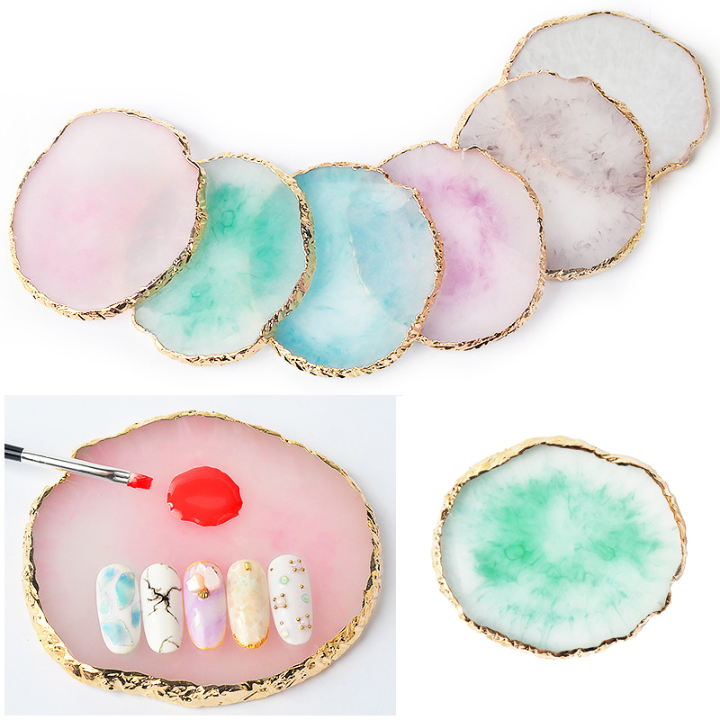 Furniture Hardware Nails - Palet Seni Kuku Batu Agate Resin,