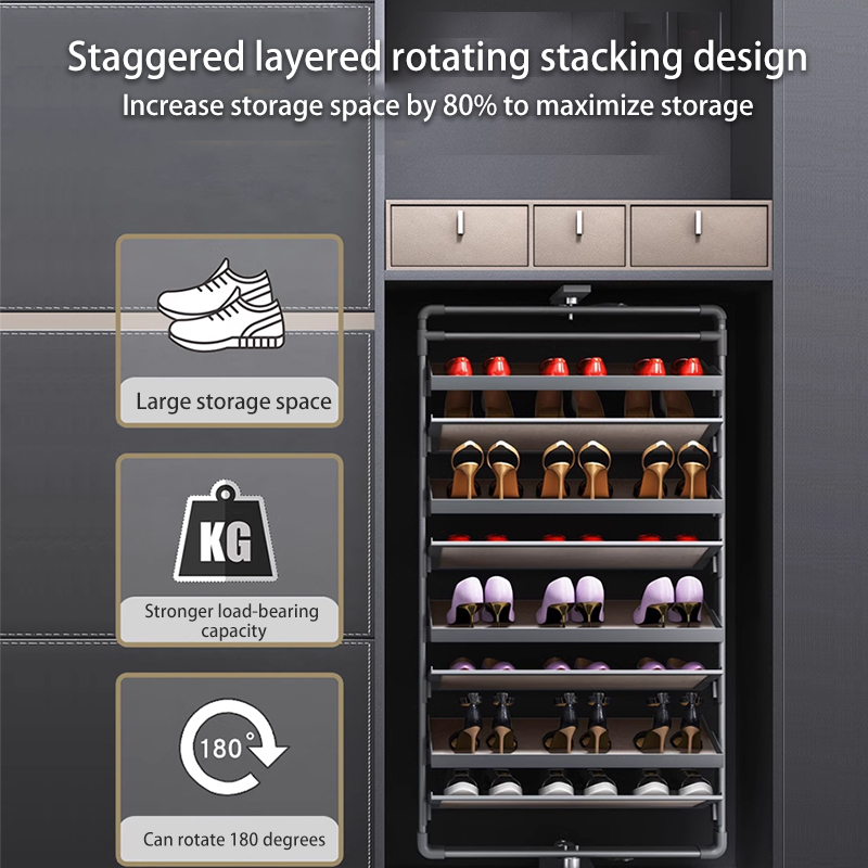 Rak sepatu berputar 360 deraja - Furniture Rotating Hardware ulasan dan harga